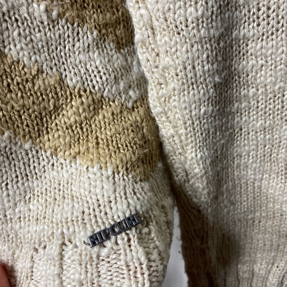 RIP CURL Chevron Cotton Blend Chunky Knit Sweater - Picture 3 of 5